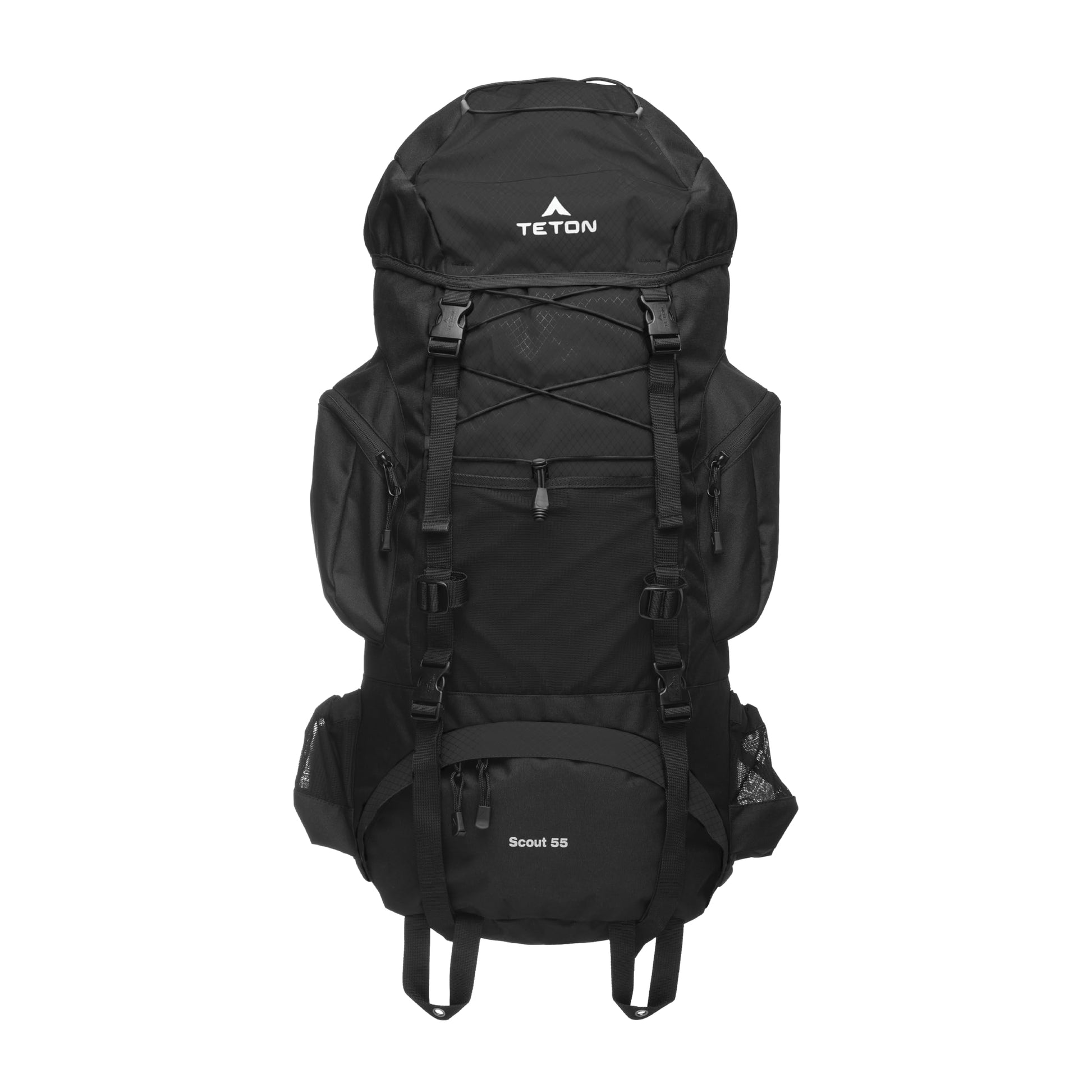 Teton 55L Scout Internal Frame Backpack for Hiking, Camping, Backpacking, Travel, Rain Cover