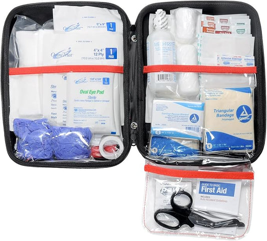MFASCO First Aid Car Kit - Outdoor First Aid Kit for Emergencies, Compact First Aid Kit Car Essential for Travel & Camping, Easy-to-Refill, First aid Companion for Home, car, or Outdoor Adventures