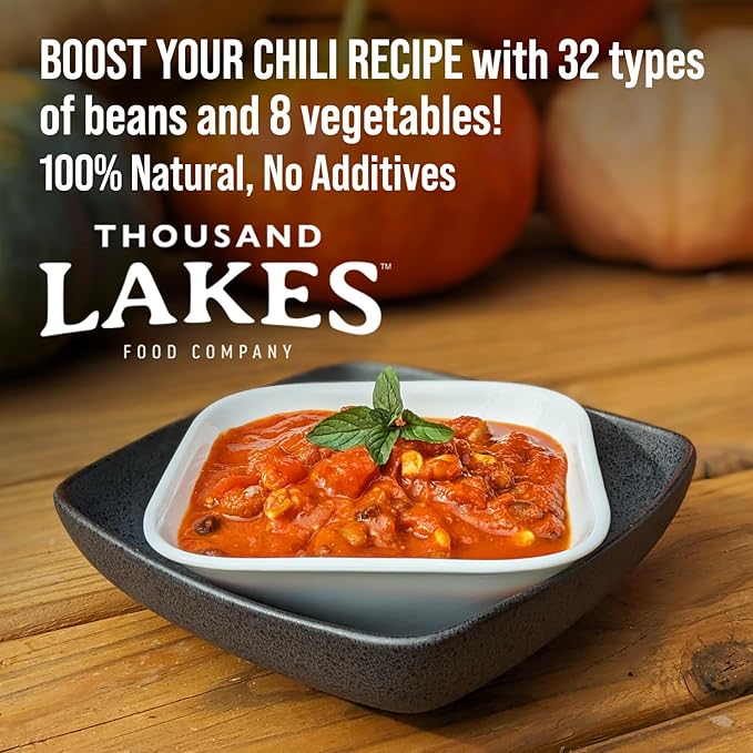 Thousand Lakes 32 Bean and 8 Vegetable Dry Soup Mix - 2-pack 16 ounces (2 pounds total) | Low Sodium | No Fat | High Fiber | 40+ Servings | Vegan