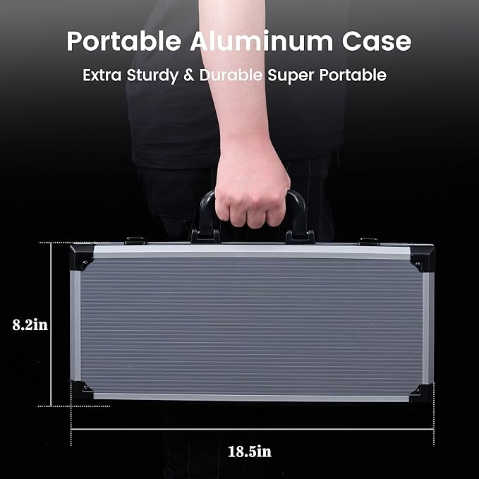 Poker Chips,400PCS 14 Gram Chip Set with Deluxe Travel Case, Numbered Chips,Poker for Texas Holdem Blackjack Gambling.