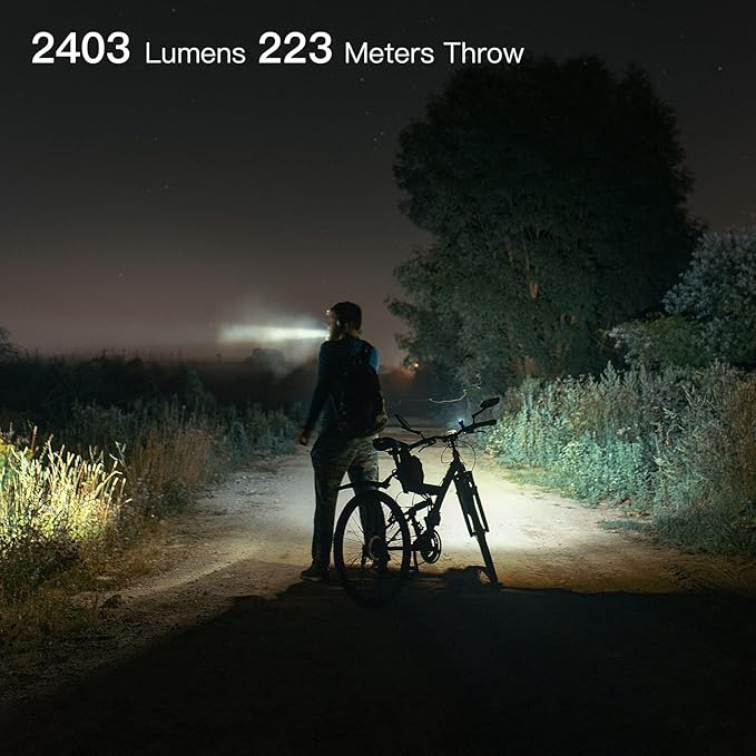 ThruNite TC15 V3 Rechargeable Flashlight High 2403 Lumens, Super Bright Flash Light, USB C Chargeable LED Flashlight, Multifunctional Pocket Light for Indoor/Outdoor - Black Neutral White