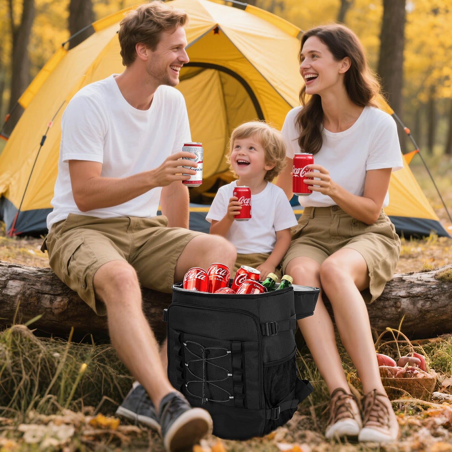 MIYCOO Cooler Backpack for Men Women, 2 Leak Proof Compartments, 40 Cans