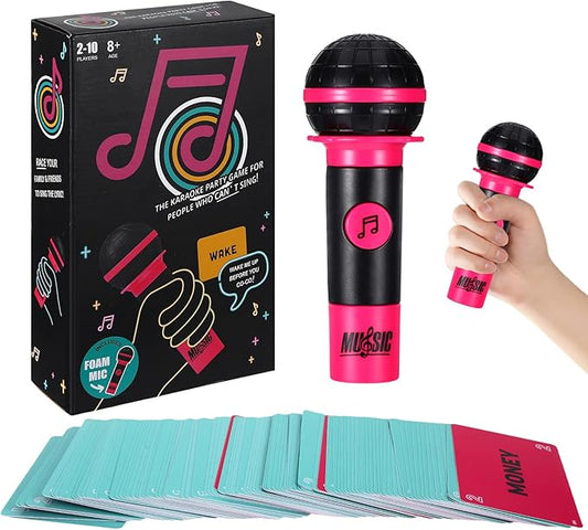 Music Grab Board Games, Fun Party Family Games for Adults, Lyrically Correct Game with 125 Cards for Karaoke Music Lovers, Hilarious Singing Card Game for 2-10 Players Gatherings