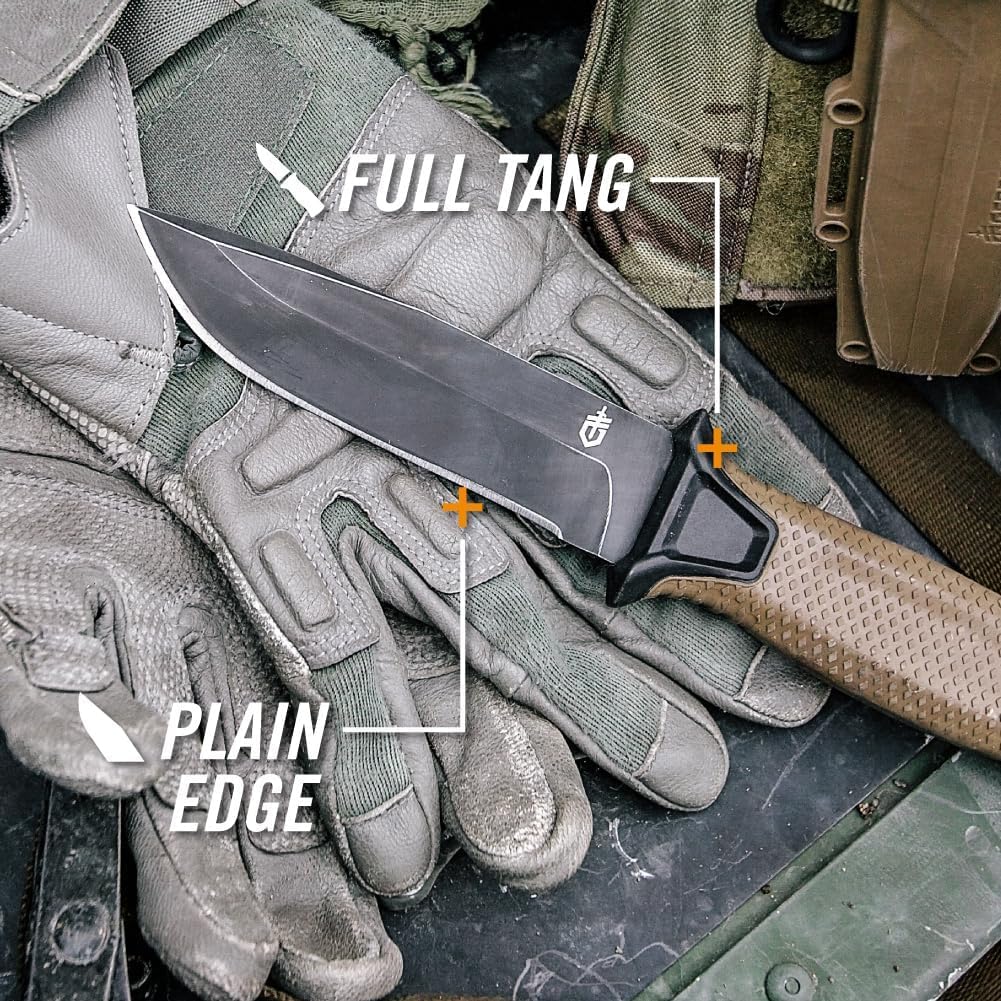 Gerber Gear StrongArm Knife - Fixed Blade - Tactical Knife for Survival Gear - Full Tang, 420HC