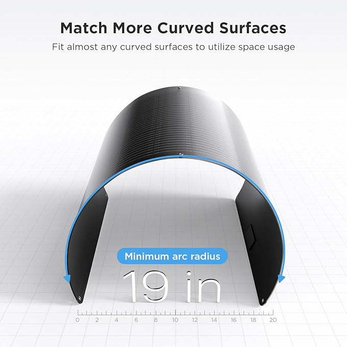 200W Flexible Solar Panel, Thin Lightweight 2PCS 100 Watt 12V/24V RV Solar Panel Kit, Callsun 23% High Efficiency 182 PERC IP68 Waterproof Solar Panels for Offgrid RV Living Campervans Boat (Black)