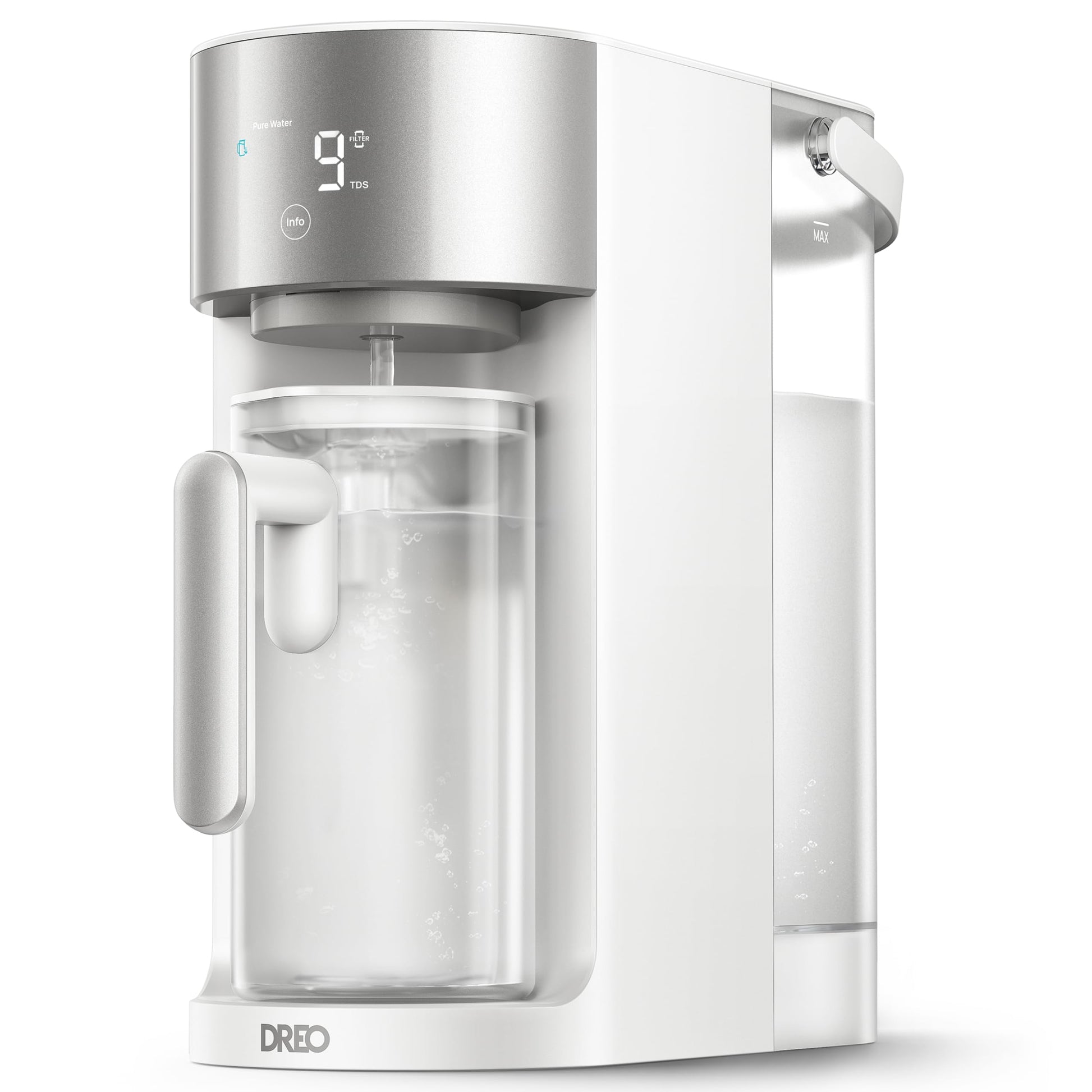 DREO Reverse Osmosis Water Filter Countertop, RO Filtration System, 3:1 Pure to Drain, TDS & Filter