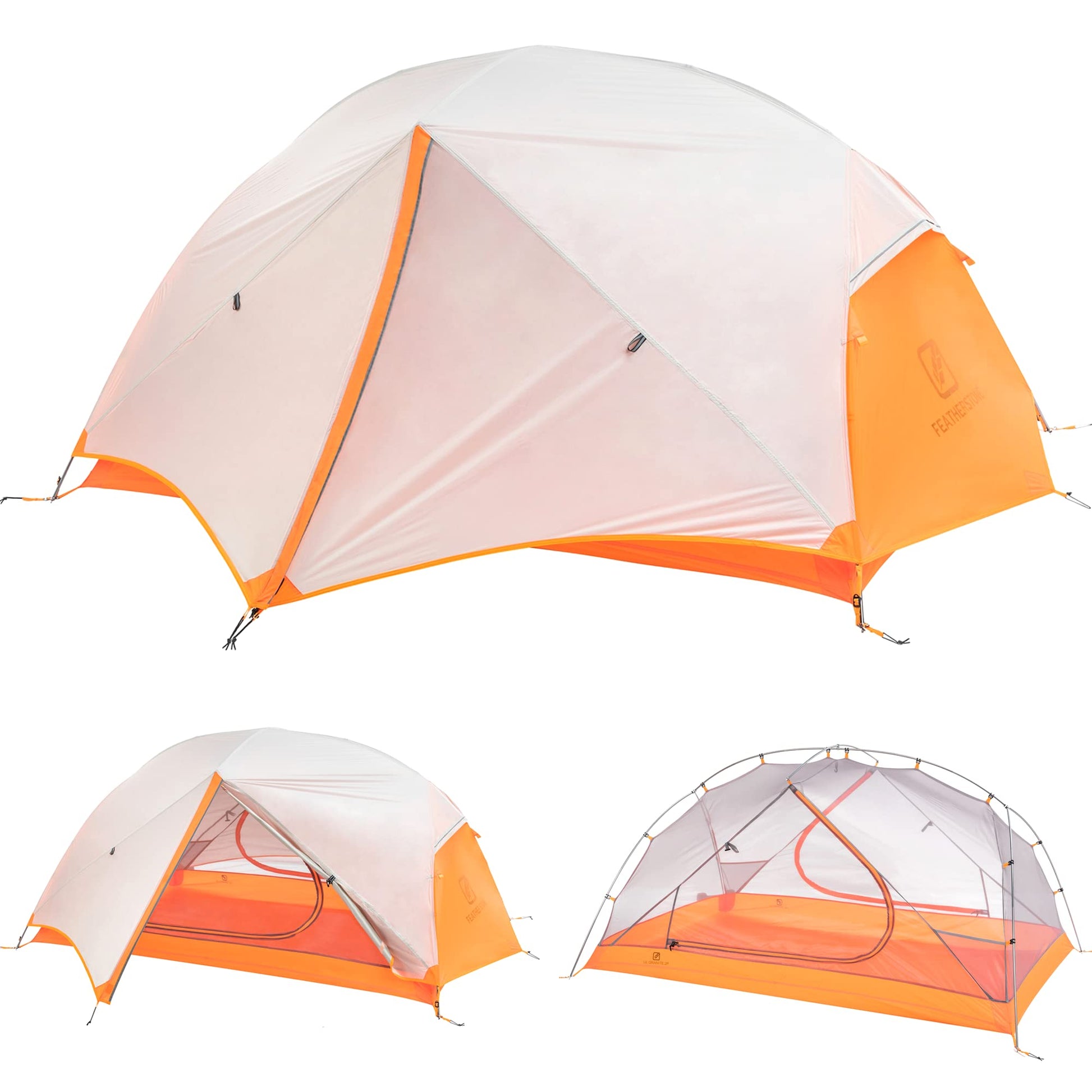 Featherstone UL Granite 2 Person Backpacking Tent Lightweight, 3-Season, Waterproof for Camping and