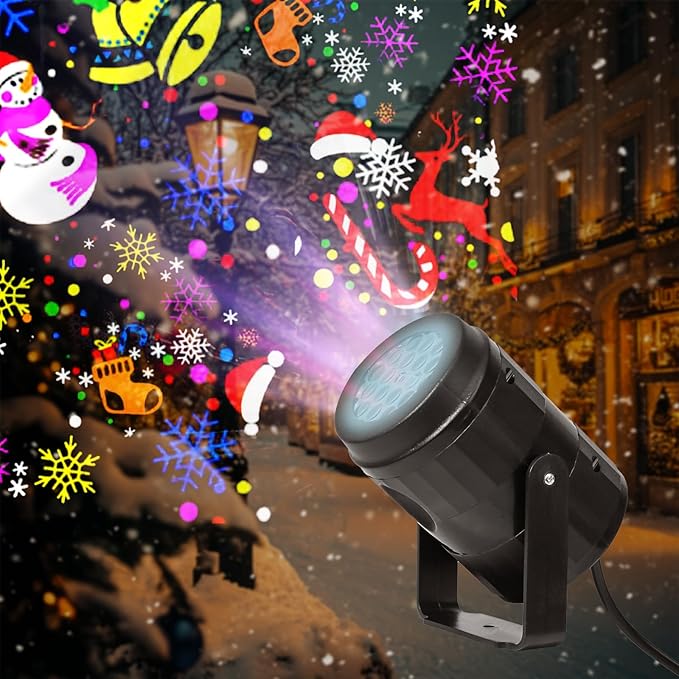 YNYFUNY Christmas Projector Lights Outdoor/Indoor, Led Projector Decorative Lighting for Christmas DecorationsHoliday Projector for Xmas