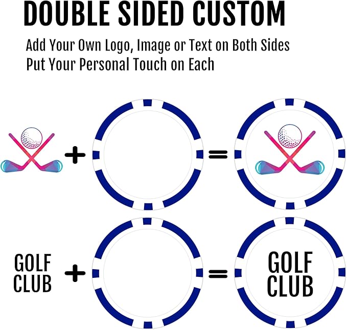 50-500 Custom Poker Chips, 11.5g Casino Size Clay Chips, Upload Your Image or Text for Personalization, for Bar Tokens, Poker Games or Event