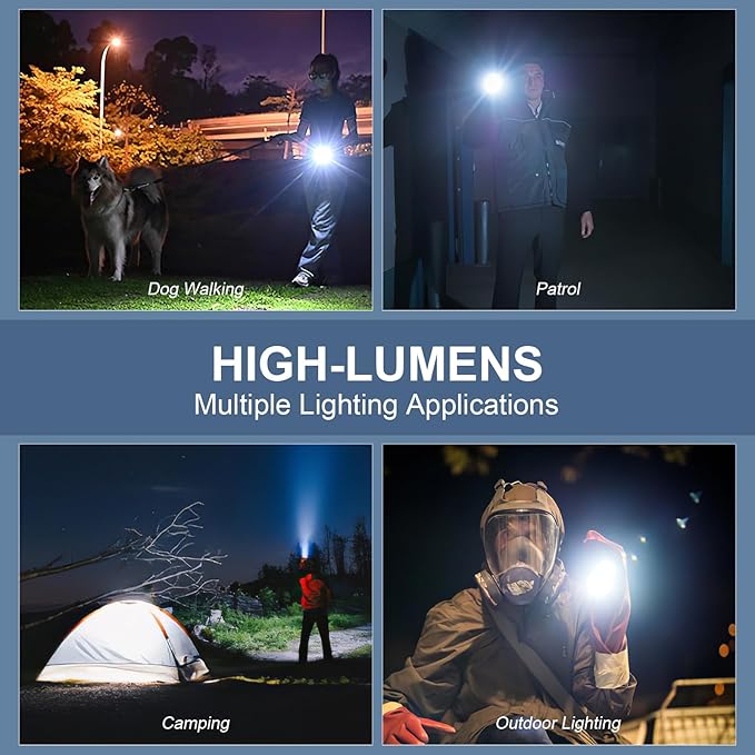 Flashlights High Lumens LED Rechargeable, 99000 Lumen Super Bright Flashlight High Power USB Flash Light,Waterproof Handheld LED Flashlight for Camping Hiking