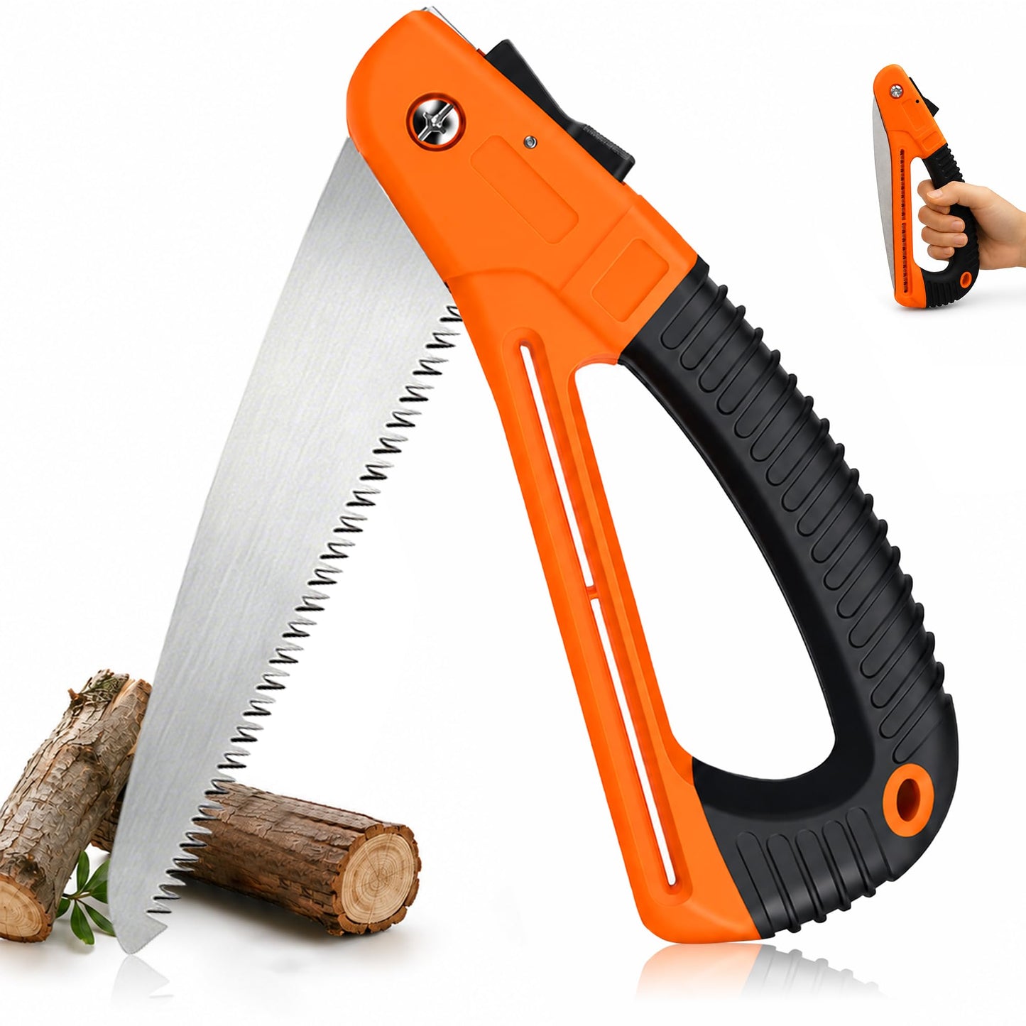 RYLVORN Camping Saw with Upgraded Hand Guard and SK5 Blade