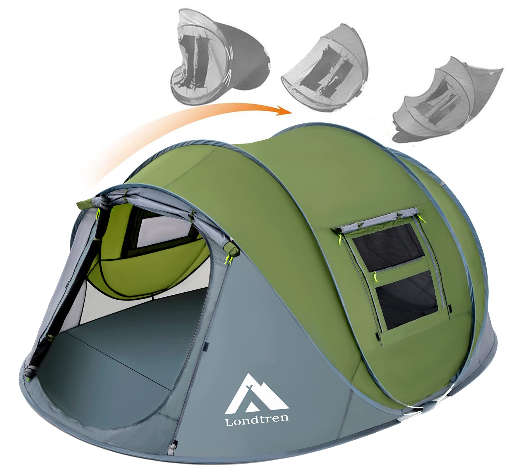 Pop Up Tents for Camping 4 Person Waterproof Military Popup Tent Camping Easy Up Camping Tents
