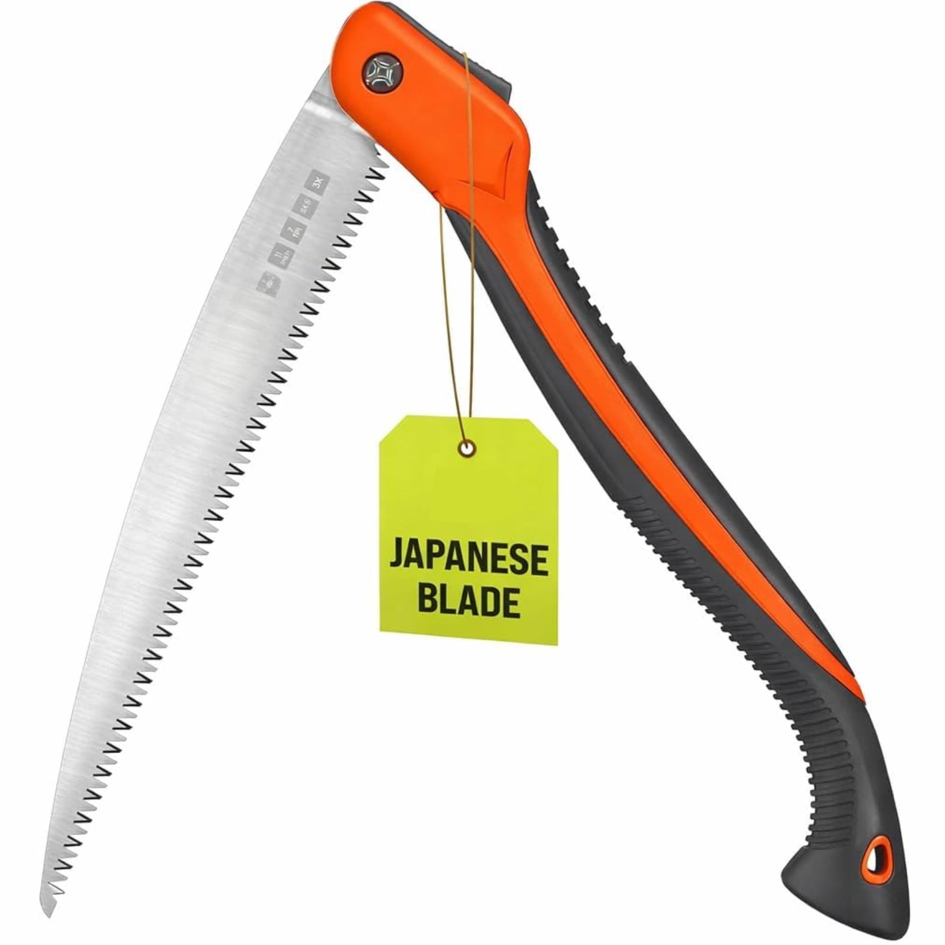 Folding Camping saw 14 Inch - Heavy Duty Pruning Saw with Triple-Cut SK5 Blade, 7 TPI Razor Teeth