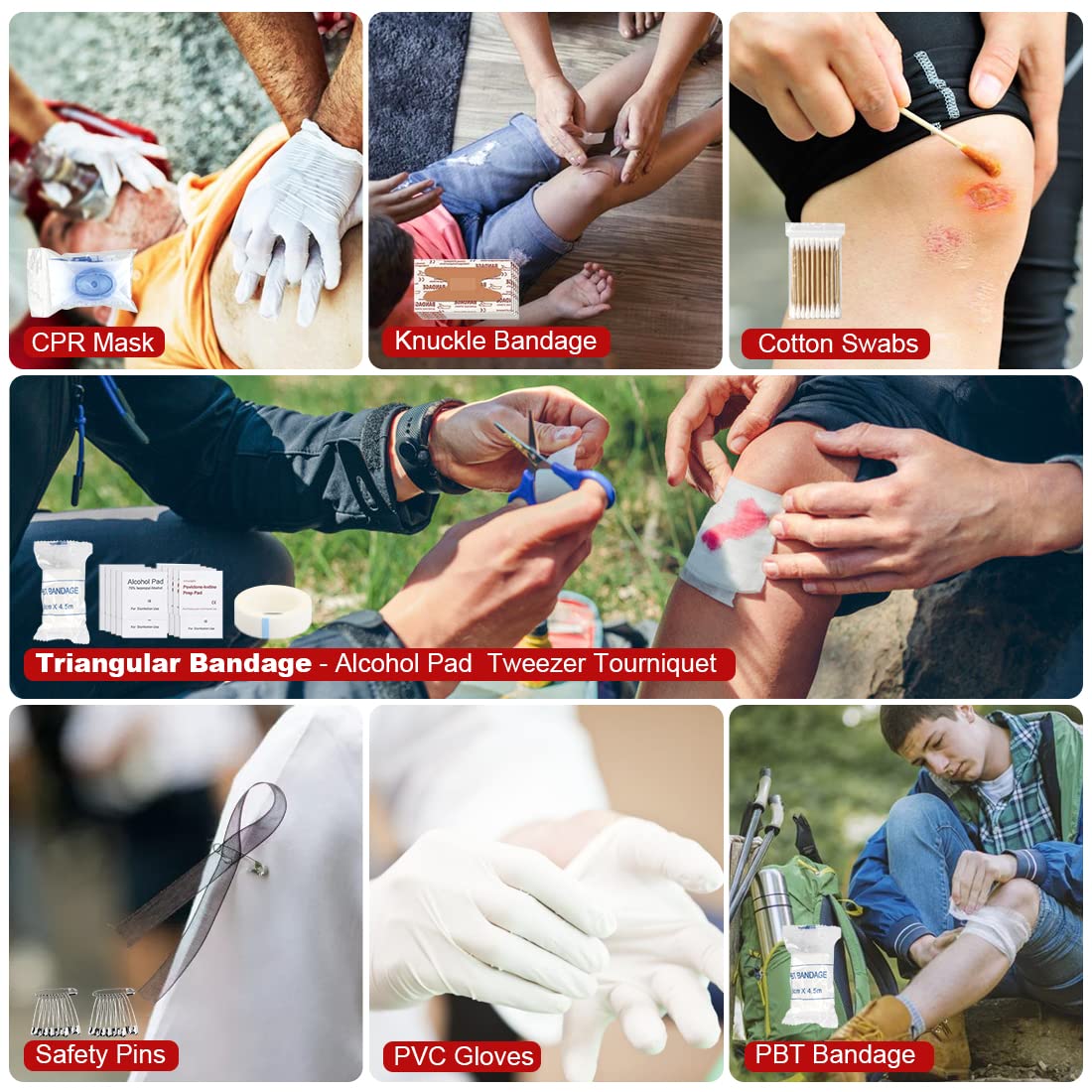 Survival Kit, 251 Pcs Survival Gear Emergency Supplies First Aid Kit