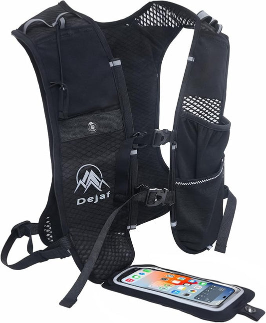 Running Vest for Women Men, Lightweight (194g/8 Bags) Hydration Backpack Phone Holder Vest for Hiking Trail Cycling Race Marathon Running Essentials