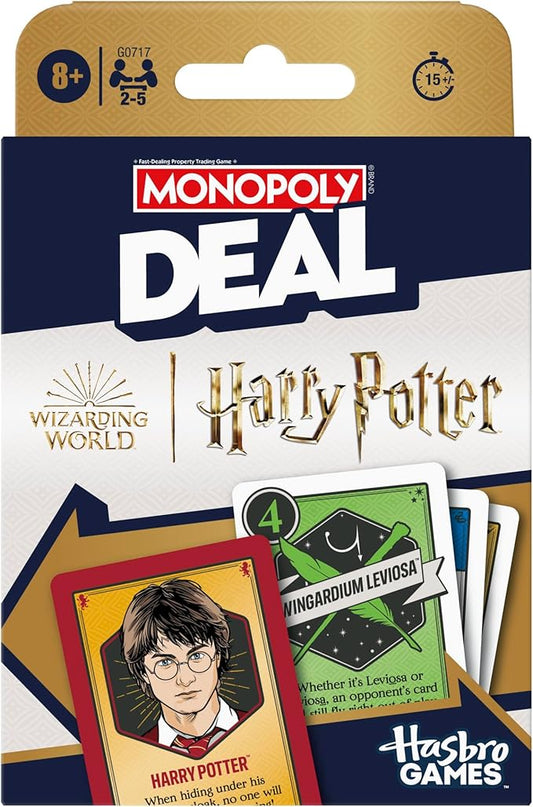 Monopoly Deal: Harry Potter Card Game | Family Games for Kids and Adults | Ages 8 and Up | 2 to 5 Players | 15 mins. | Travel Size