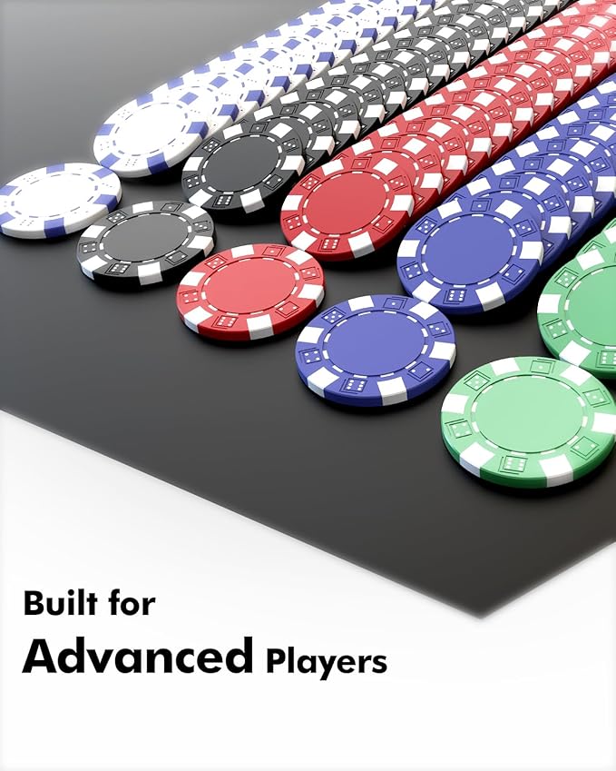 Poker Chip Set, 500PCS 11.5g Casino Quality Poker Chips with Aluminum Case, Playing Cards, Dealer Button for Texas Hold'em, Blackjack, Casino Games