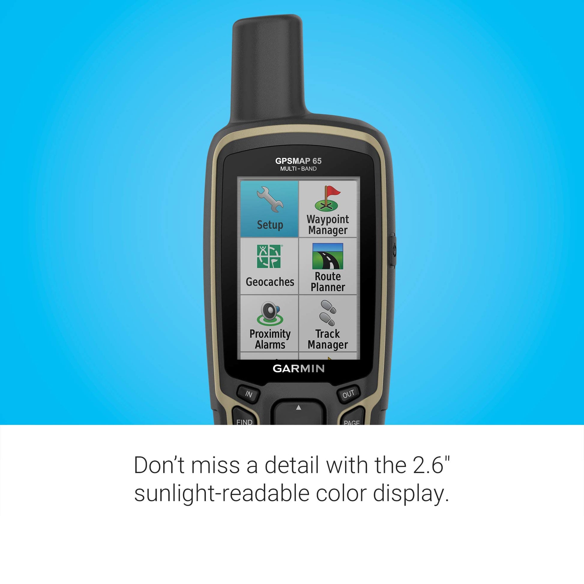 Garmin GPSMAP 65, Button-Operated Handheld with Expanded Satellite Support and Multi-Band