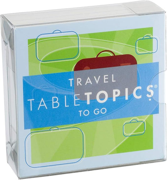 TableTopics Travel to Go Question Card Game - 40 Conversation Starter Cards About Travel, Vacations, Roadtrip Essentials for Friends, Adult Car Game