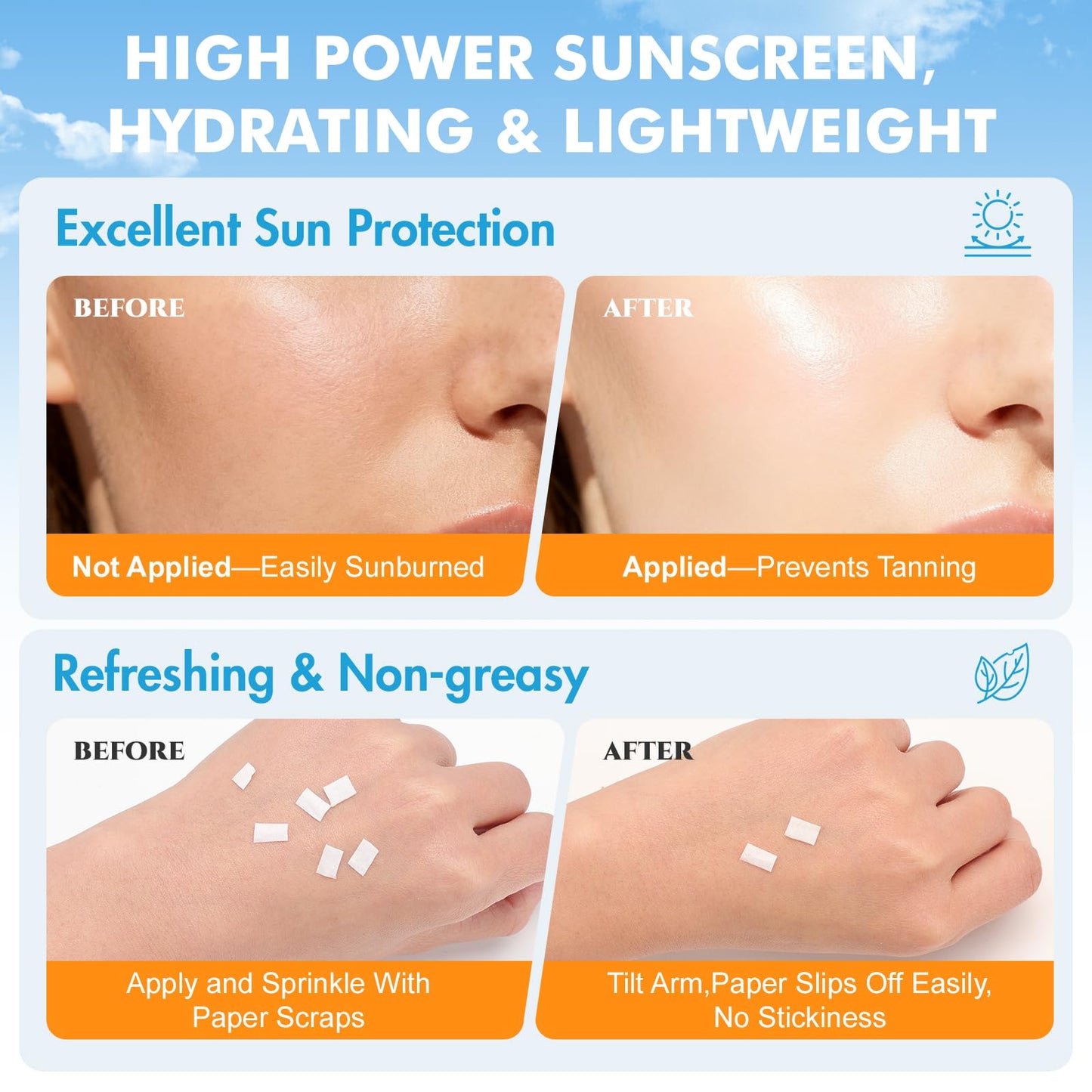 200 Pack Bulk Mini Sunscreen for Face Body, Lightweight & Non-Greasy