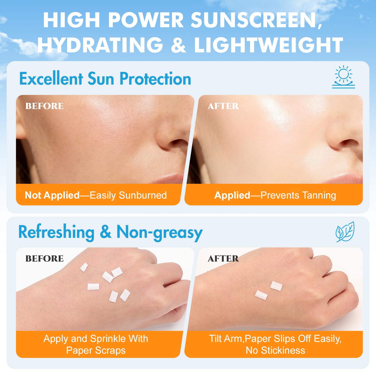 200 Pack Bulk Mini Sunscreen for Face Body, Lightweight & Non-Greasy
