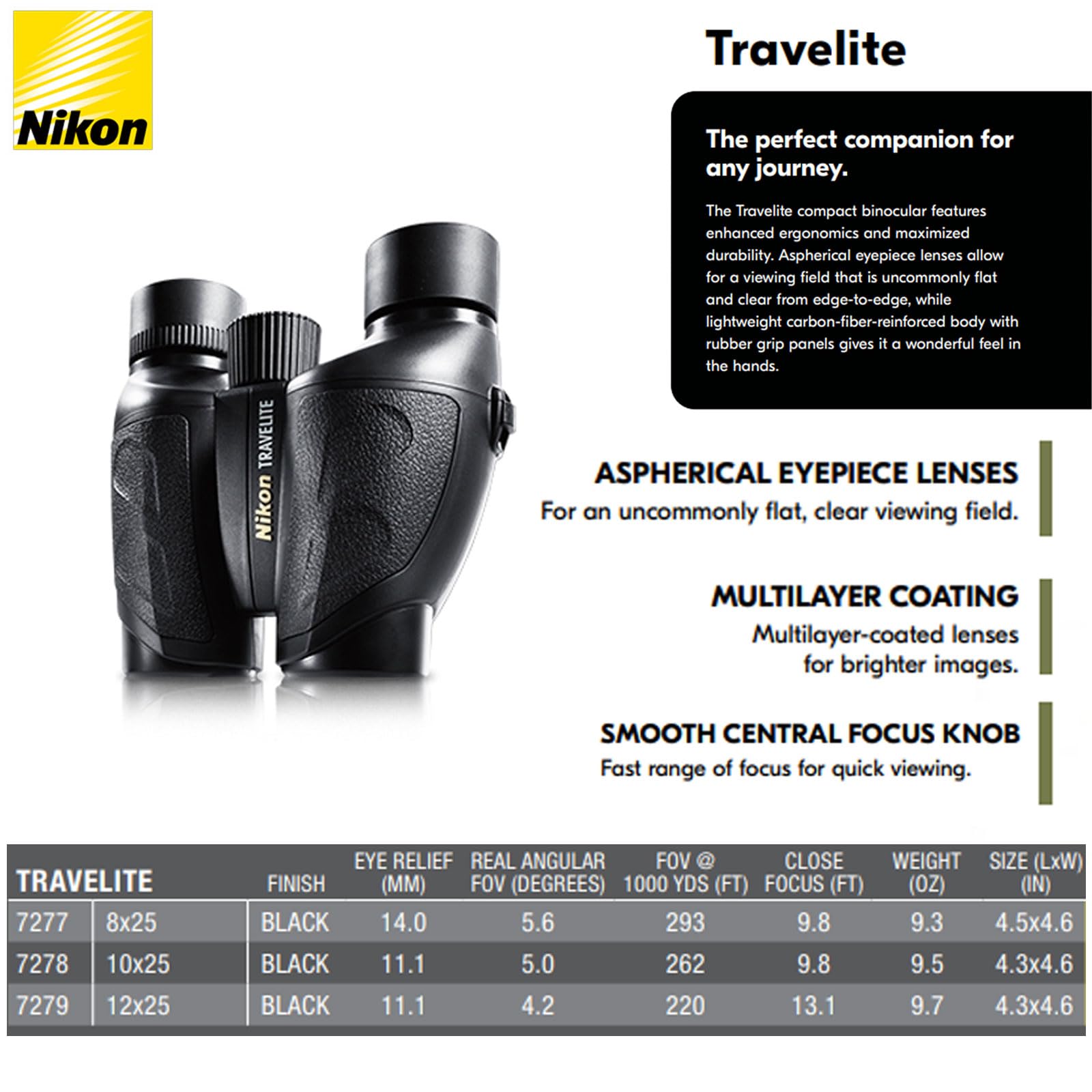 NIKON TRAVELITE Binoculars - 8x25