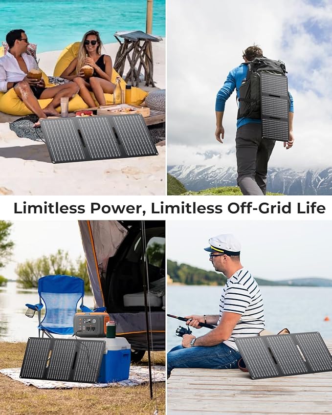 30W Solar Panel Charger YT30 Foldable Solar Panel IP65 Waterproof Solar Charger with QC3.0 USB & DC