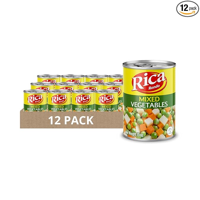 RICA MIXED VEGETABLES Can 15 Oz (Pack of 12)