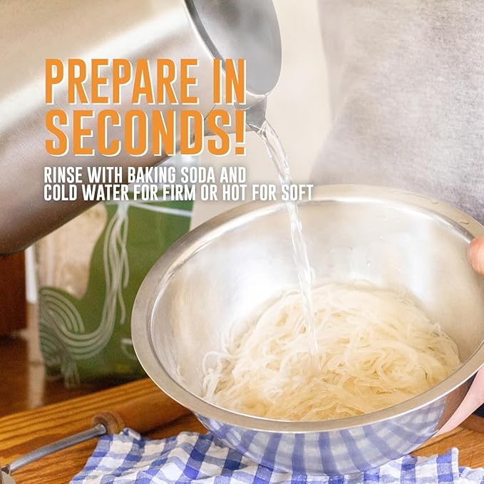 Sea Tangle Kelp Noodles (12oz) - 6 Pack - Low Calorie Asian Noodles for Healthy Noodle Dishes - Gluten Free - Similar to Rice Noodles, Glass Noodles, Pad Thai Noodles, Vermicelli