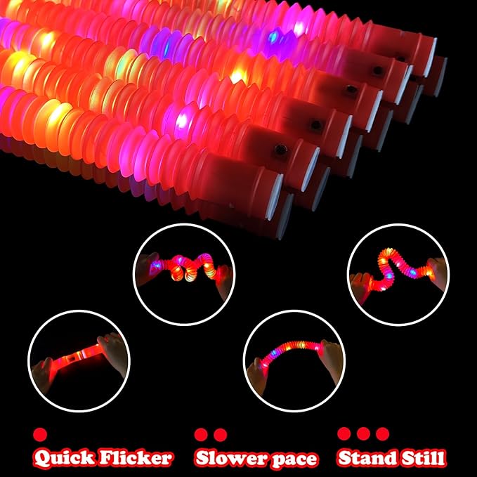 24 PCS Red Glow Sticks Party Favors for Kids, Light Up Necklaces Bracelets Accessories for Toddlers,Halloween Birthday Party Basket Goodie Bag Stuffers Fillers,Treats Prizes Toys Gifts for Boys Girls