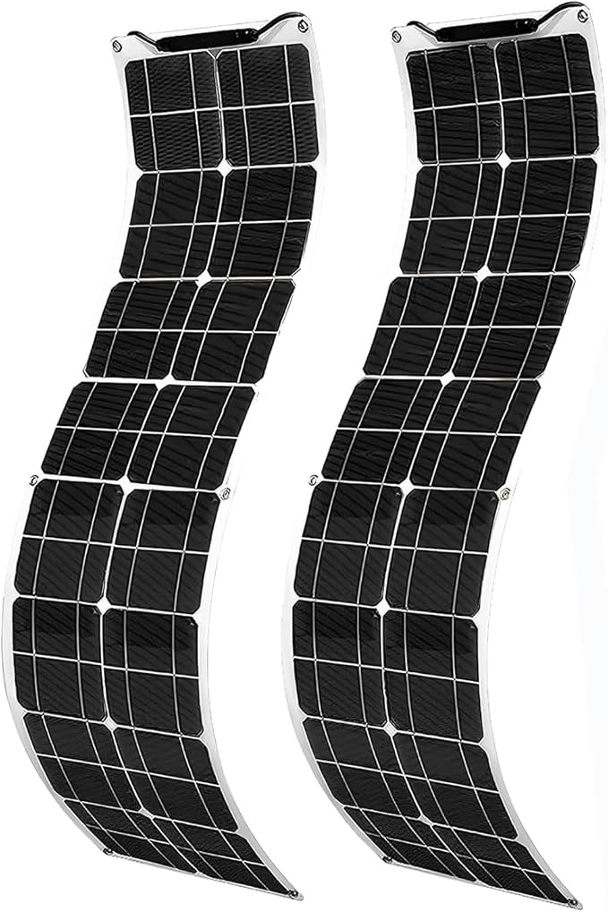 400 Watt Solar Panel, 2pcs 200 Watt Flexible Monocrystalline Solar Panel kit with Charge Controller(40A) Photovoltaic Module for 12-24V Battery Charging Car Battery Camper RV