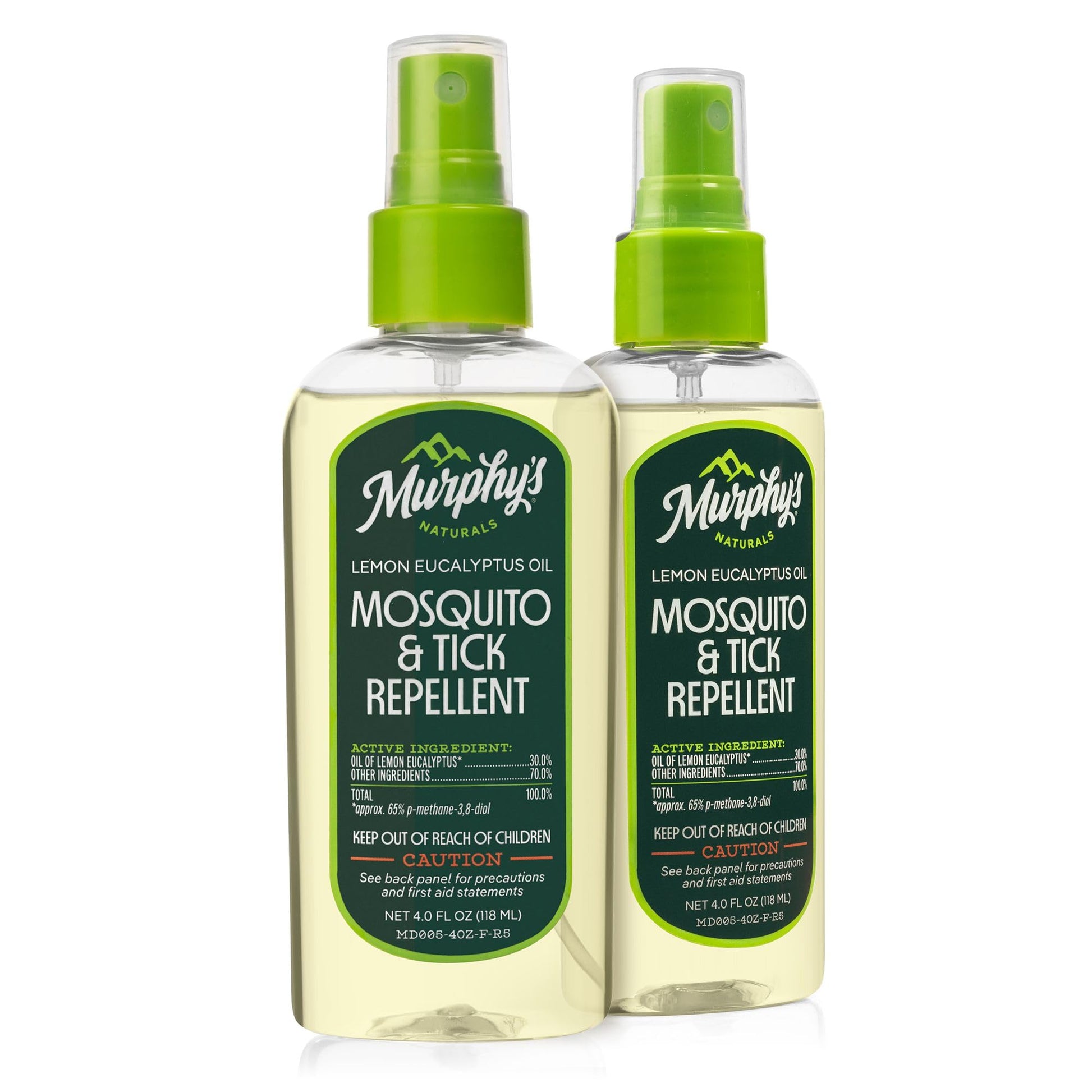Murphy's Naturals Mosquito & Tick Bug Repellent Spray, 4 fl oz (Pack of 2)