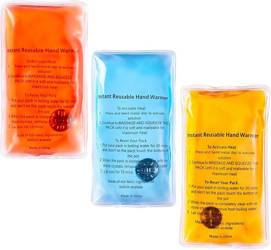 Reusable Snap Portable Lasting Heating Hands Heater,Pouch Gel Cute Long Lasting Warmth for Camping, for Women Men
