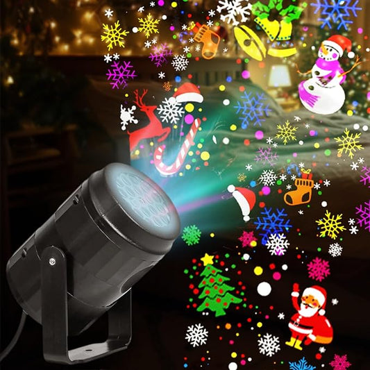 Christmas Projector Lights Indoor/Outdoor, Led Lights Projector for Christmas Decorations, Holiday Projector for Christmas Party,2025 Upgrade Christmas Indoor for Home，Xmas Gift