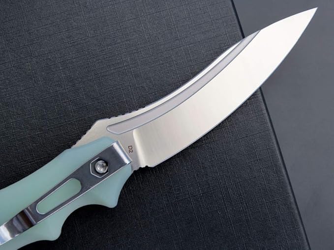 Eafengrow EF951 Folding Knife,D2 Blade and G10 Handle with Liner Lock Ball Bearing Pocket Knife EDC Tool for Outdoor Camping Survival(Jade)