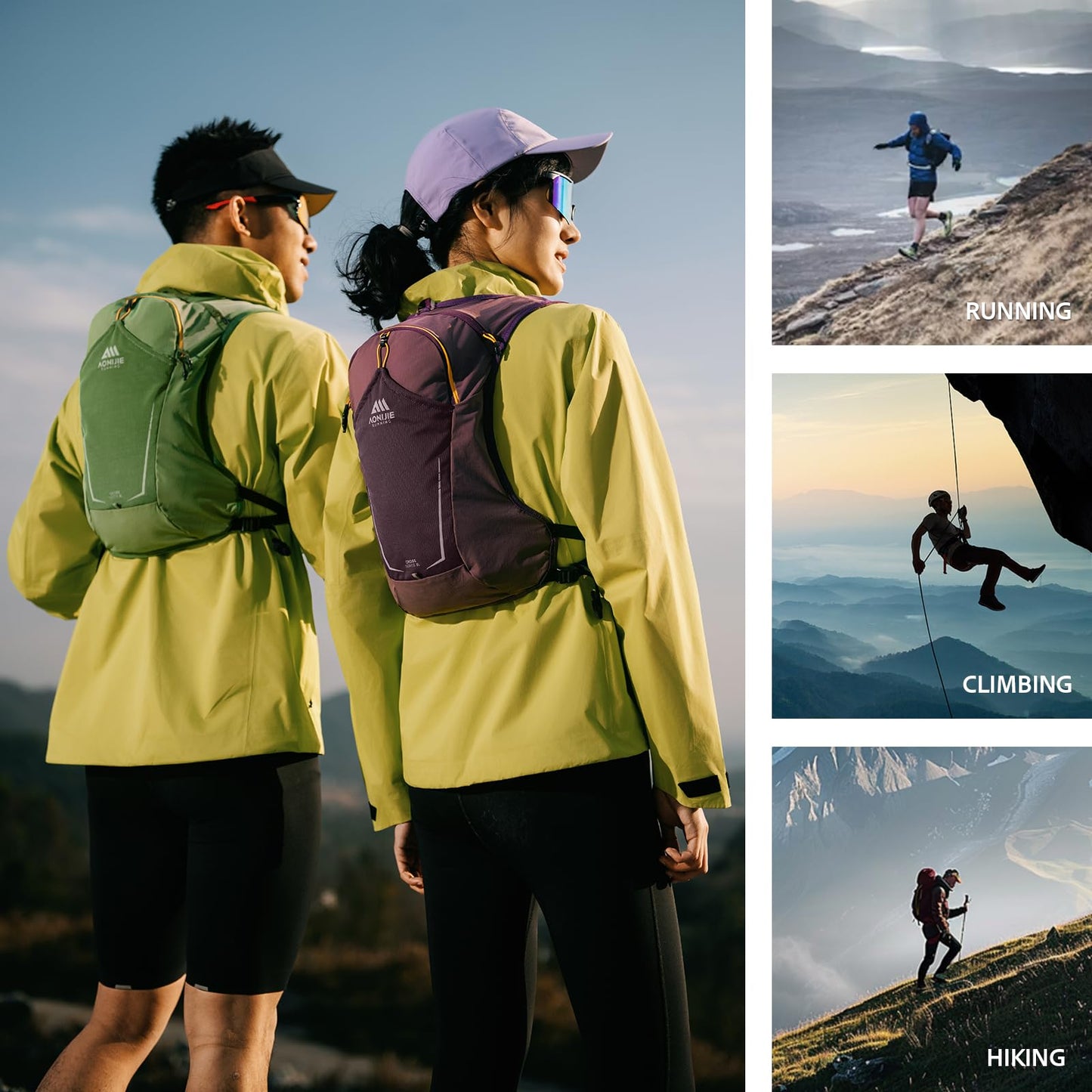 AONIJIE Running Hydration Vest for Women Men 8L Hydration Backpack Hiking