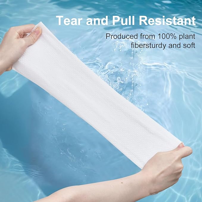 Disposable Compressed Face Towels, 28 Pack Individually Wrapped, 11.8" × 9.5" Pure Cotton Travel Towels, Quick-Expand, Ultra Absorbent & Thickened Portable Towels
