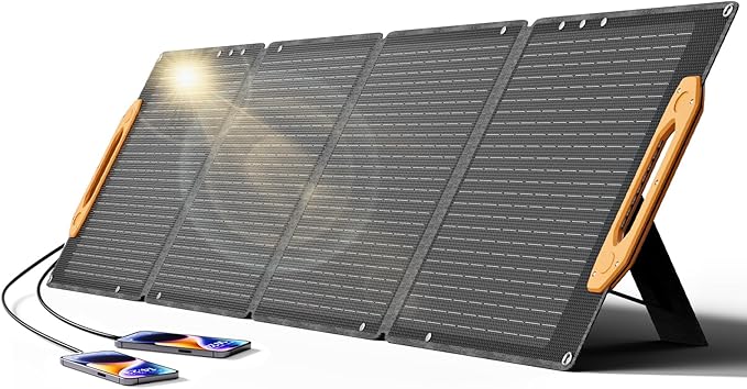 100W Foldable Solar Panel Charger, 18V Monocrystalline with USB-C & USB-A (18W Max), 10-in-1 DC/MC4 Outputs, IP67 Waterproof, ETFE High-Efficiency for RV, Camping, Van, Power Station