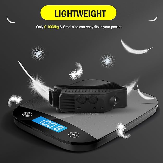 AURUZA 2PCS Headlamp Flashlight,2 COB 230°Wide Beam Headlight Rechargeable LED Headlamps with Motion Sensor Bright 5 Modes Three Light Strips Waterproof Head Lamp for Outdoor Running, Camping Hiking