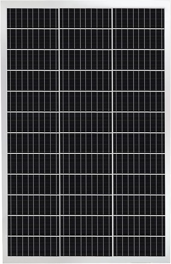 ExpertPower 100 Watt 12 Volt Monocrystalline Solar Panel, Compact Design 35.43 x 22.83 x 1.18 in, High Efficiency Module PV Power for Battery Charging Boat, Caravan, RV, Off Grid Applications