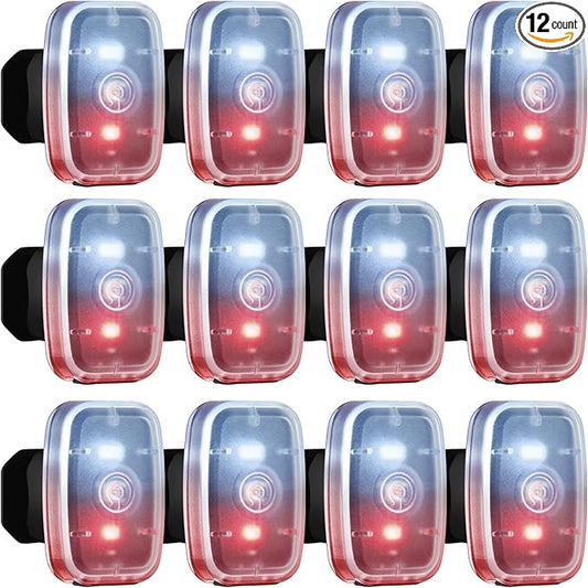 Mudder Running Lights for Runners Rechargeable LED Safety Lamps USB Rechargeable Clip on Strobe Bicycle Tail Lamps with 5 Modes Flashing Bike Lights for Night Riding Walking Hiking Pet Dog