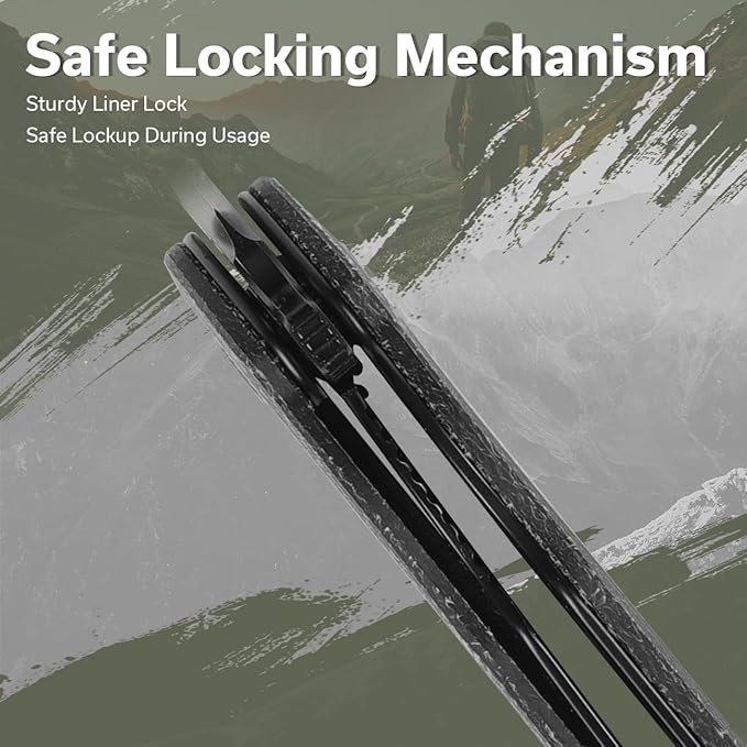 SENCUT Pocket Knife for Men, Vesperon Folding Knives for EDC, 3.35" Blade Micarta Handle, Liner Lock knives for Outdoor Indoor S20065-3 (Double Black)