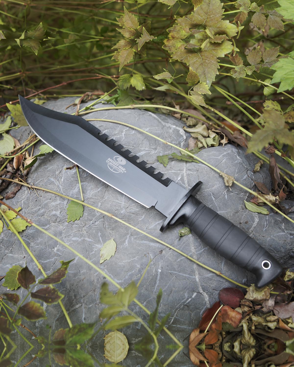 Mossy Oak 15-inch Survival Knife with Sharpener and Fire Starter