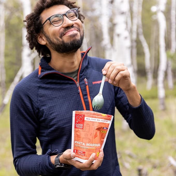 GOOD TO-GO Pasta Marinara 6-Pack of Single Servings) | Camping & Backpacking Food | Just Add Water Backpacking Meals | Good To-Go Dehydrated Meals Taste Better Than Freeze Dried Food