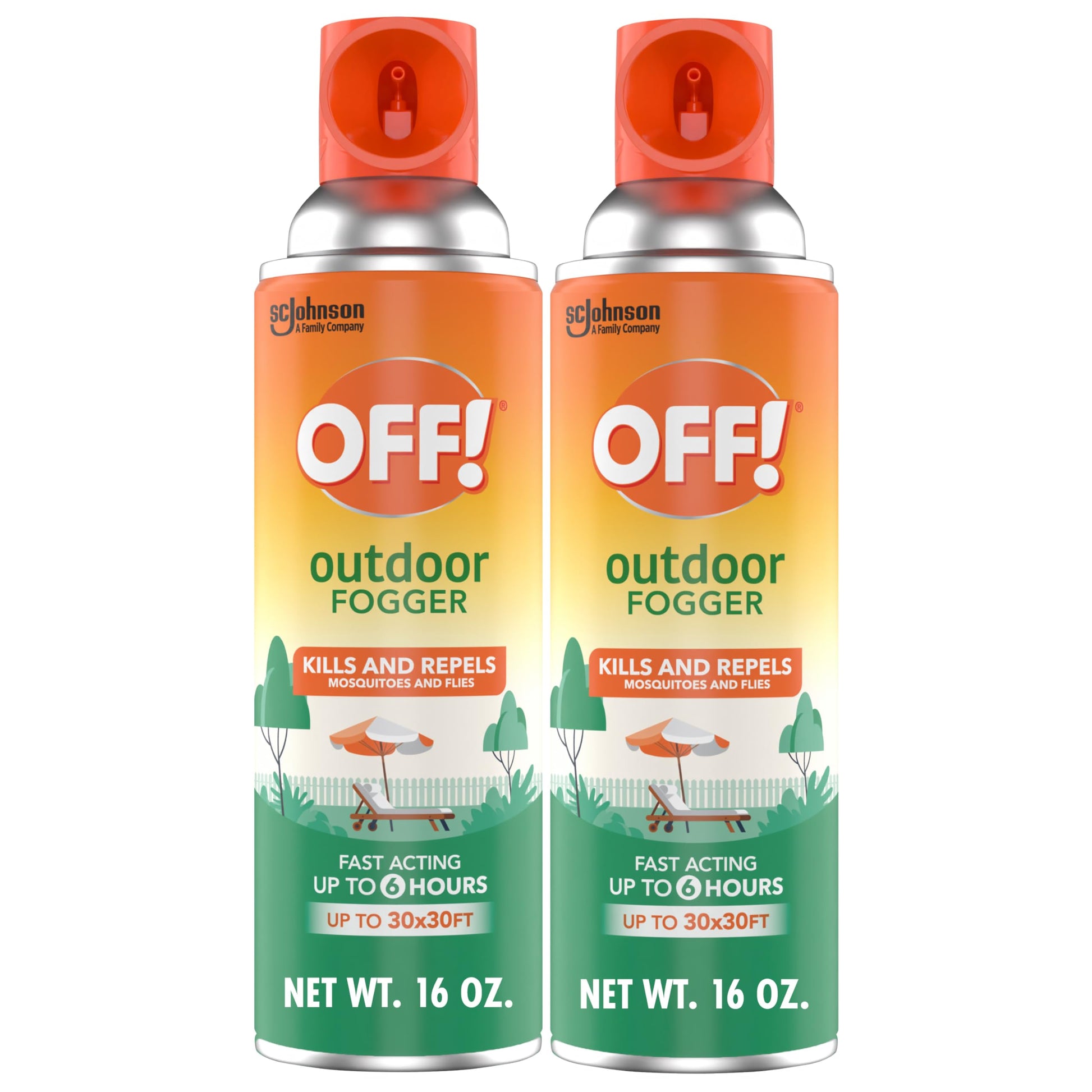OFF! Outdoor Insect and Mosquito Repellent Fogger Backyard Pretreat Kills and Repels Insects up to