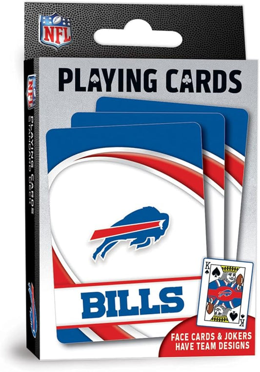 MasterPieces - NFL Playing Cards, Officially Licensed Buffalo Bills Football Deck, Family Games for Adults and Kids, Standard Size