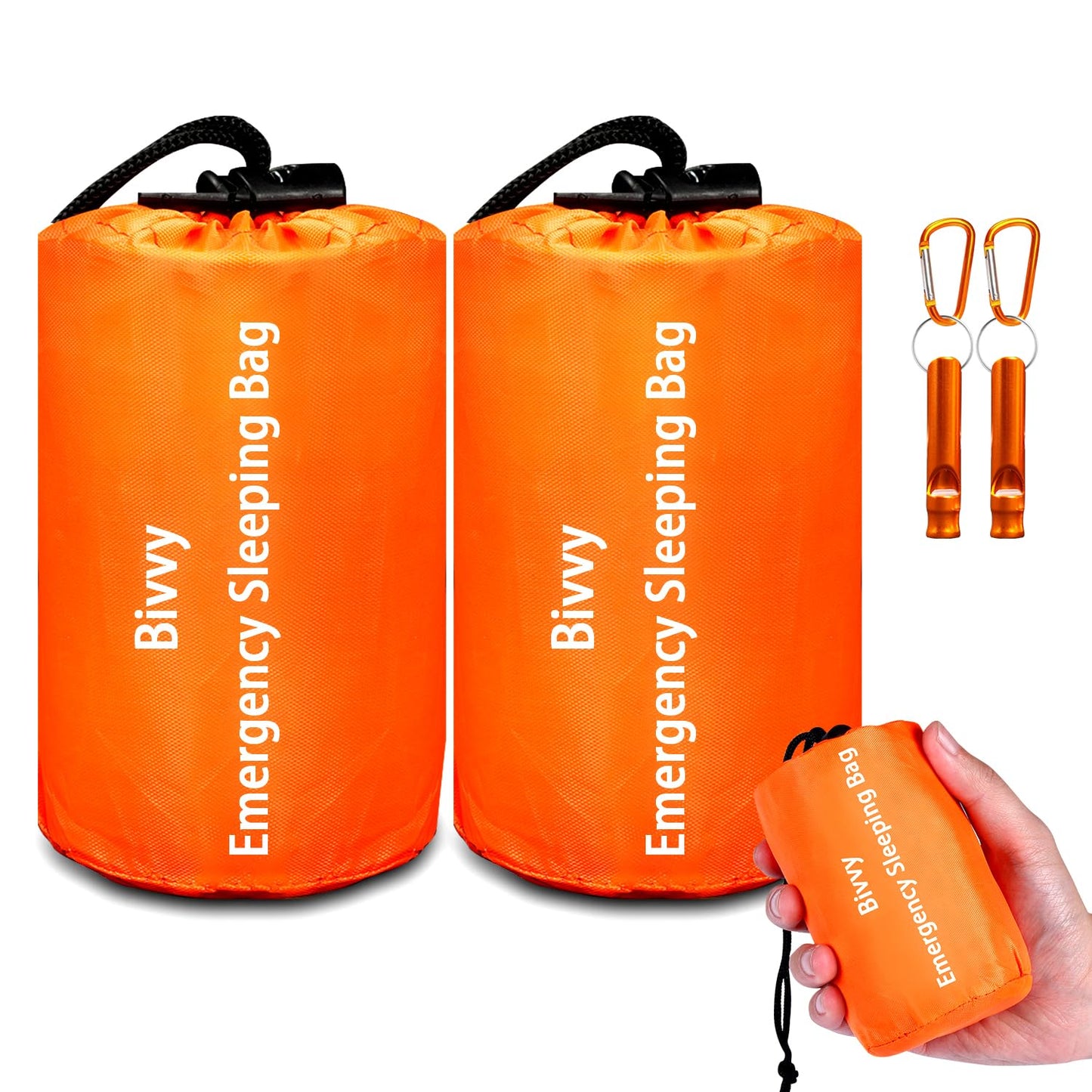 Emergency Sleeping Bag Survival Bag, Cymuber Portable Waterproof Thermal Bivy Sacks Tac Bivvy