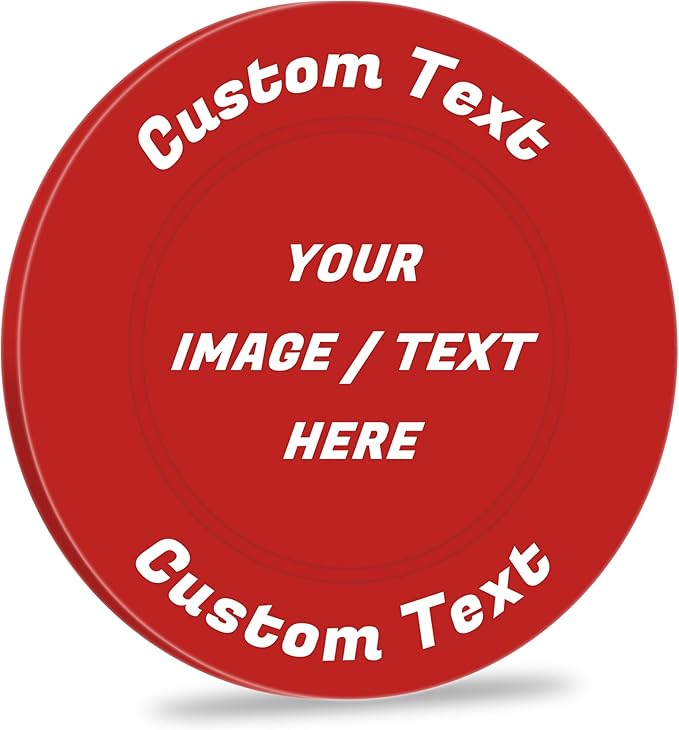 100 Custom Plastic Chips,Personalized Your Own Photo/Text/Logo on a Chip Double Sided Printing,Good for Bar Drink Token,Commemoration Day,Birthday
