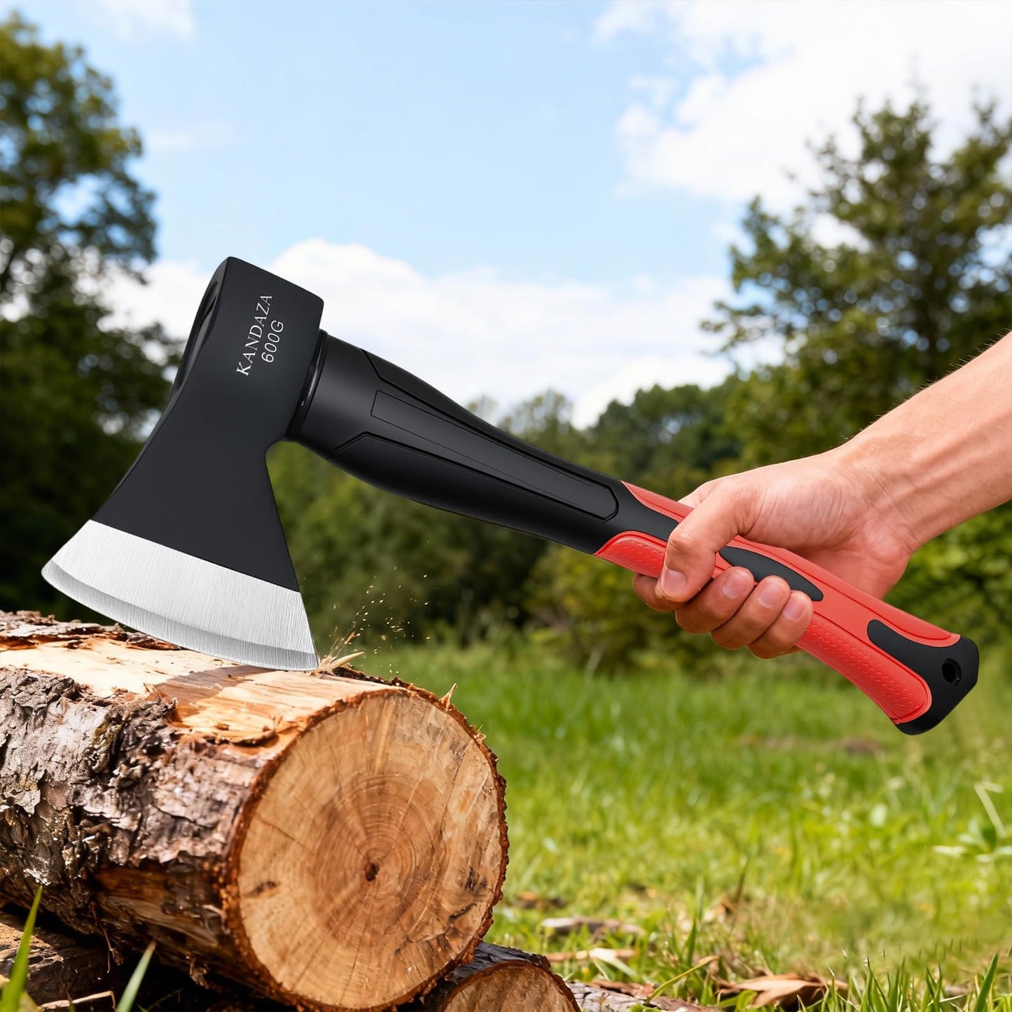 15 Inch Camping Hatchet Axe for Kindling & Wood Chopping