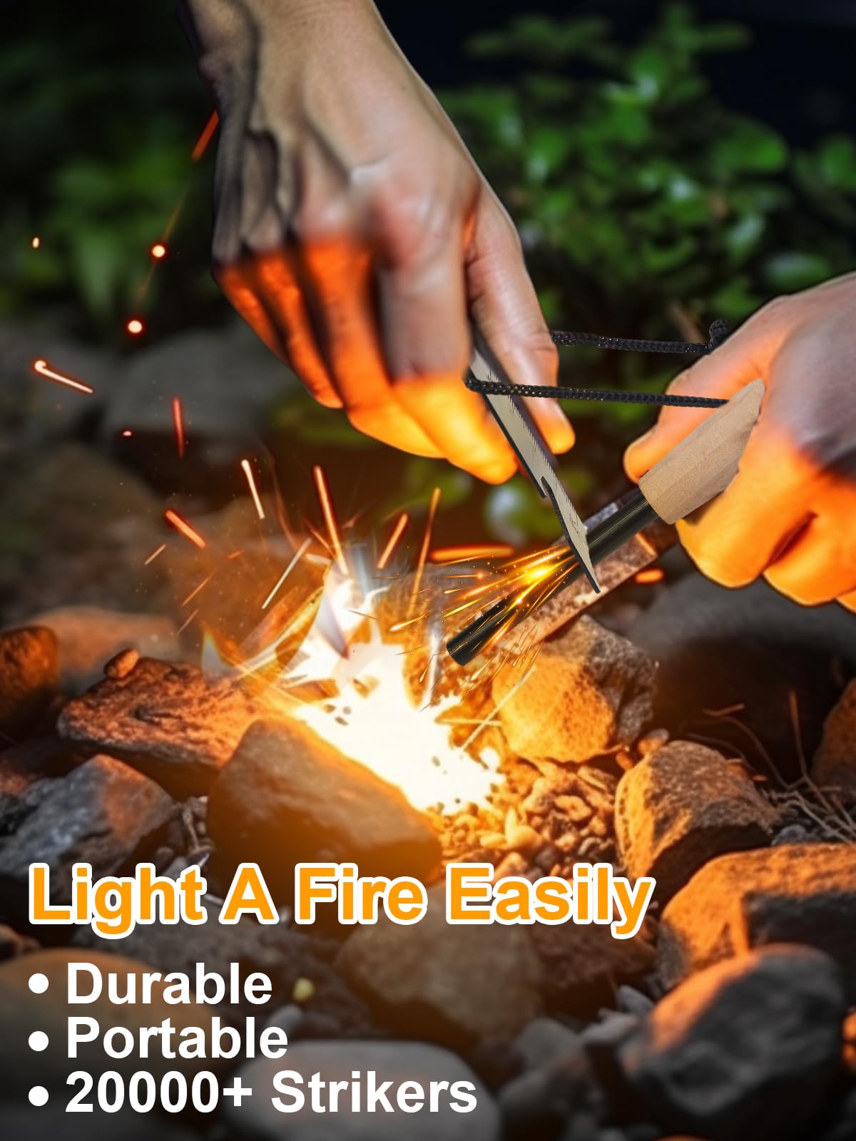 Acostop Fire Starter Tool Kit Survival Gear for Hiking Campfires Bushcraft